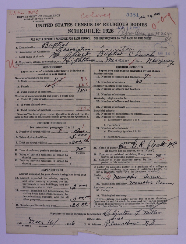 Scan of Negro Baptists: 5381