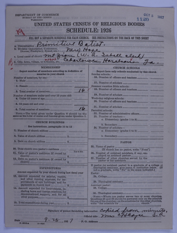 Scan of Primitive Baptists: 1120