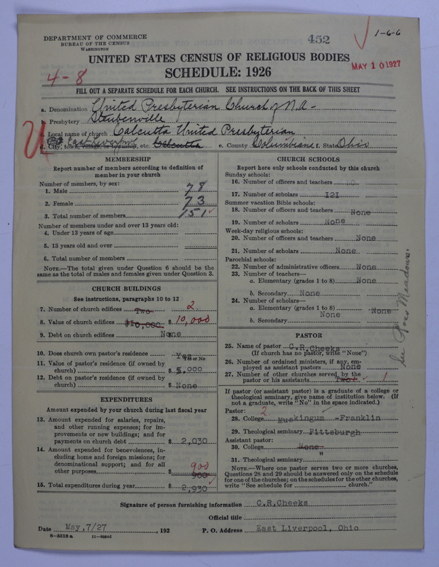 Scan of United Presbyterian Church of North America: 452