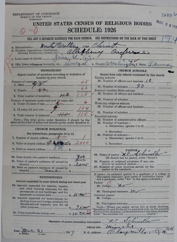 Scan of Church of the United Brethren in Christ: 509