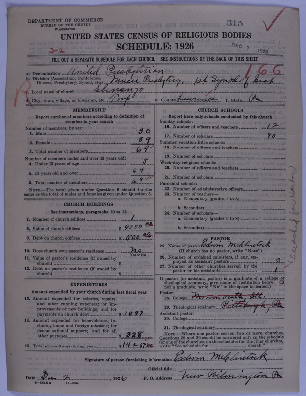 Scan of United Presbyterian Church of North America: 315