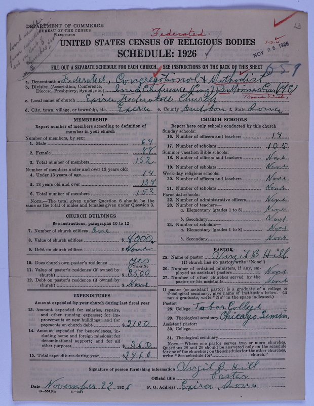 Scan of Federated Churches: 13