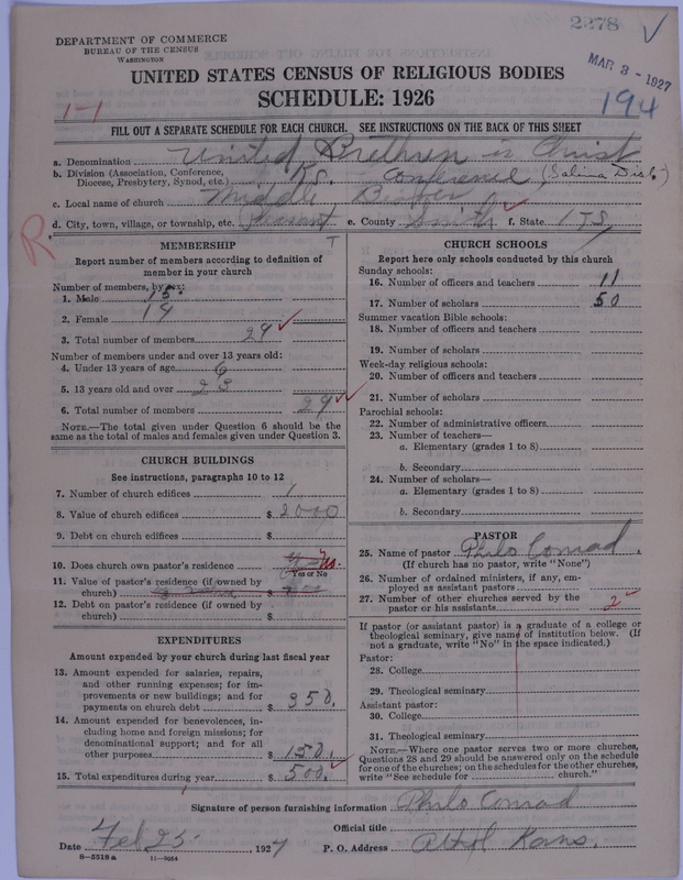 Scan of Church of the United Brethren in Christ: 2278