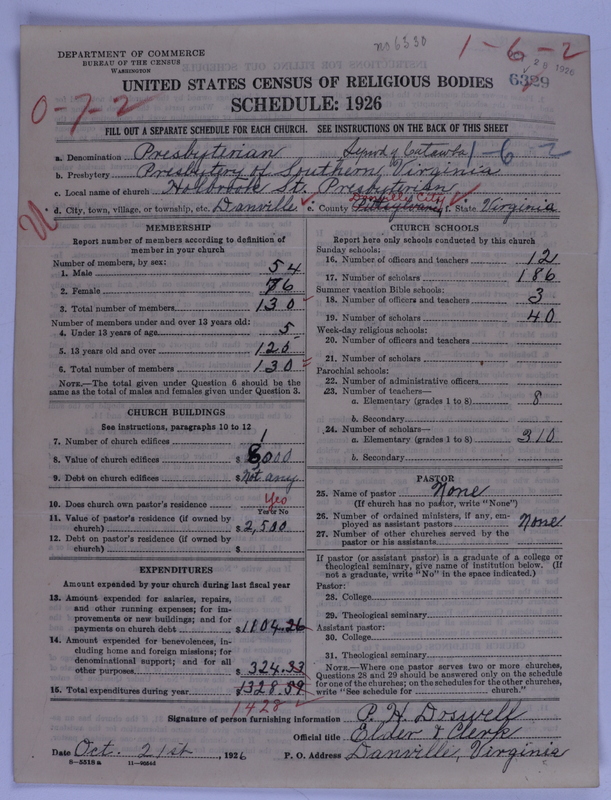 Scan of Presbyterian Church in the United States of America: 6329