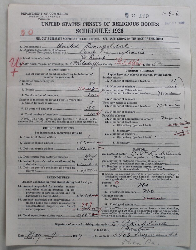 Scan of Evangelical Congregational Church: 119