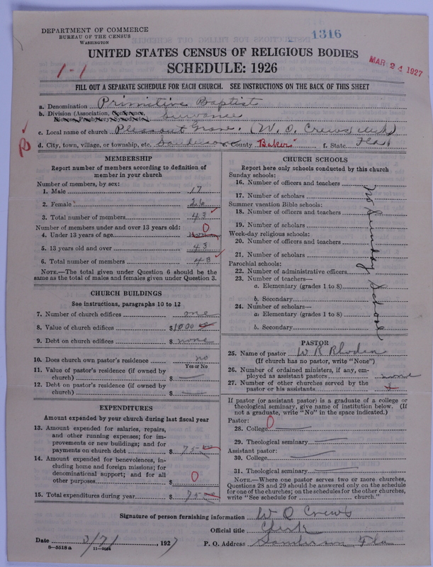 Scan of Primitive Baptists: 1316