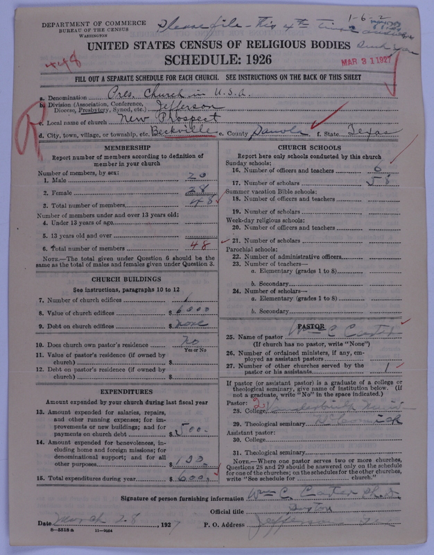 Scan of Presbyterian Church in the United States of America: 7722