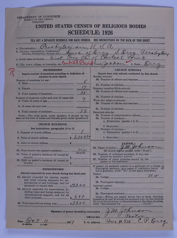 Scan of Federated Churches: