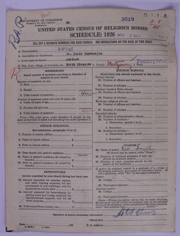 Scan of Negro Baptists: 5619