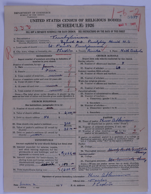 Scan of Presbyterian Church in the United States of America: 5407