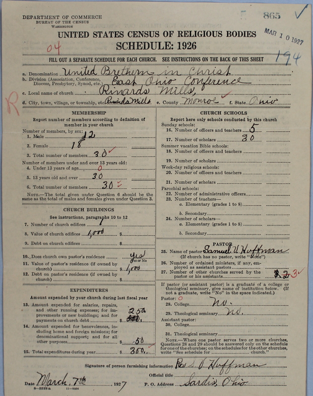 Scan of Church of the United Brethren in Christ: 865