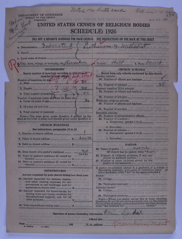 Scan of Federated Churches: 170