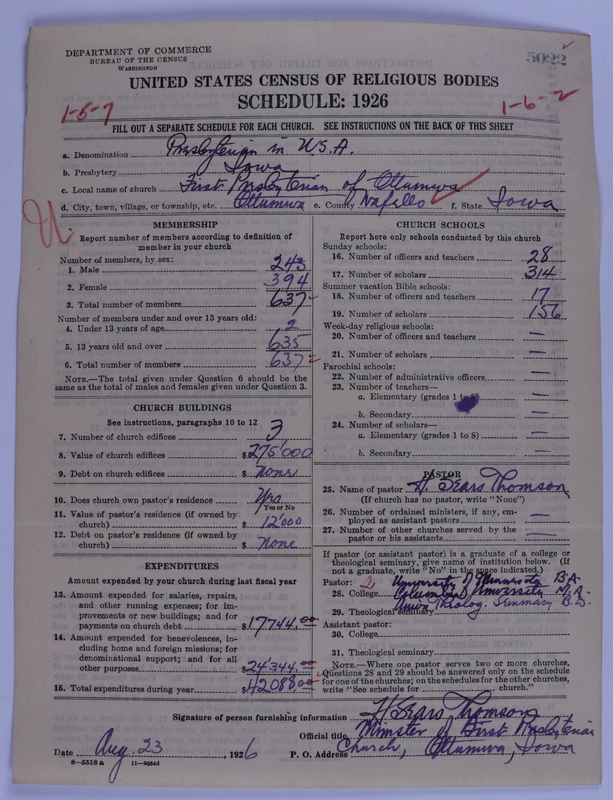 Scan of Presbyterian Church in the United States of America: 5022