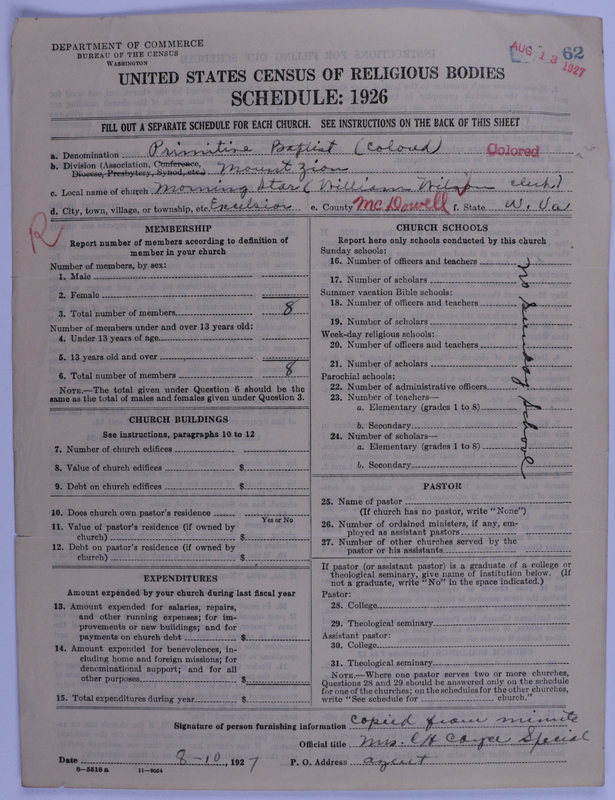 Scan of Colored Primitive Baptists: 62