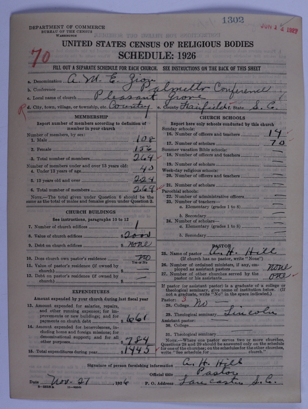 Scan of African Methodist Episcopal Zion Church: 1302