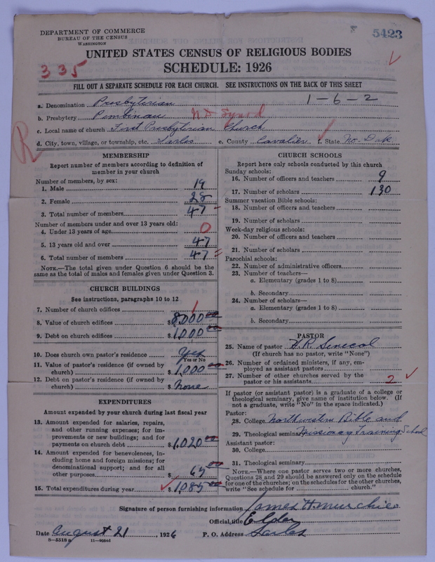 Scan of Presbyterian Church in the United States of America: 5423