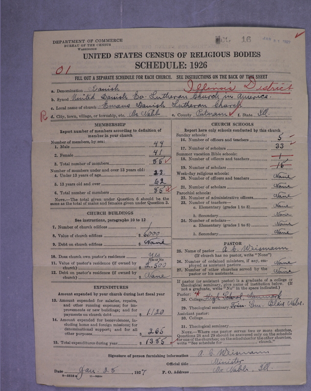 Scan of United Danish Evangelical Lutheran Church in America: 16