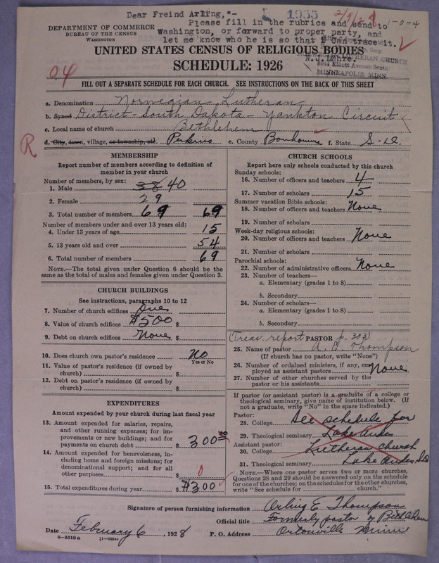 Scan of Norwegian Lutheran Church of America: 1955
