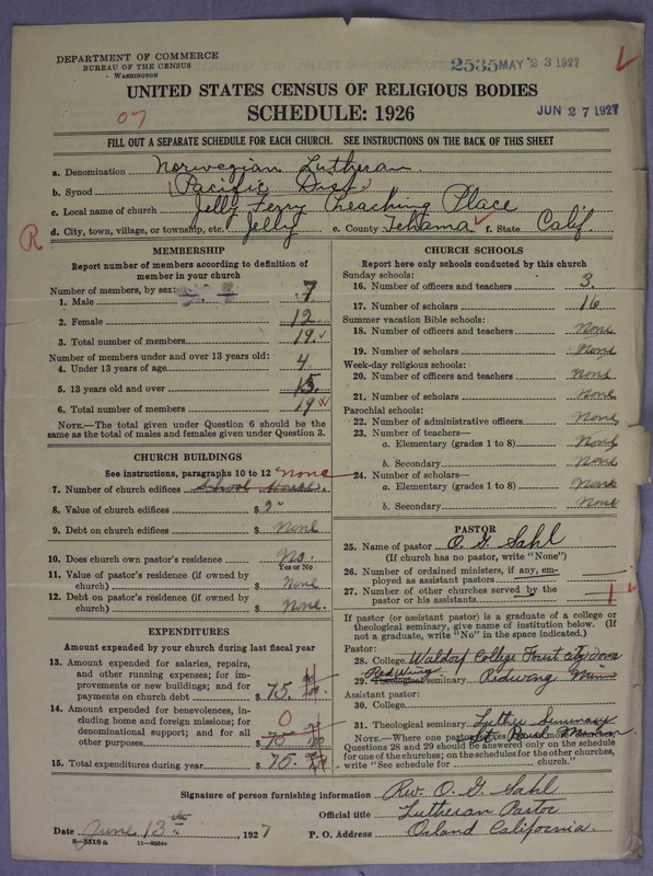 Scan of Norwegian Lutheran Church of America: 2536