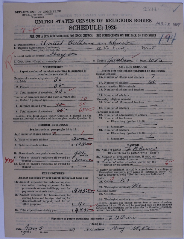 Scan of Church of the United Brethren in Christ: 2594