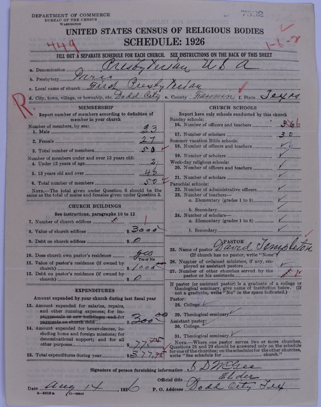 Scan of Presbyterian Church in the United States of America: 7592