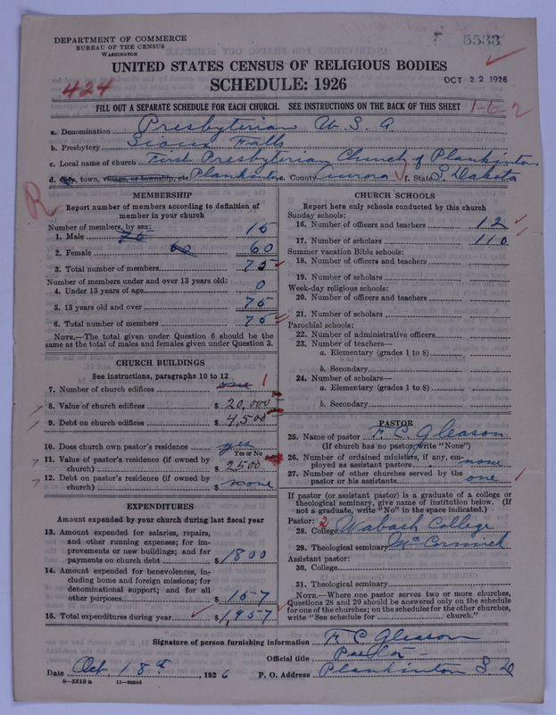 Scan of Presbyterian Church in the United States of America: 5533