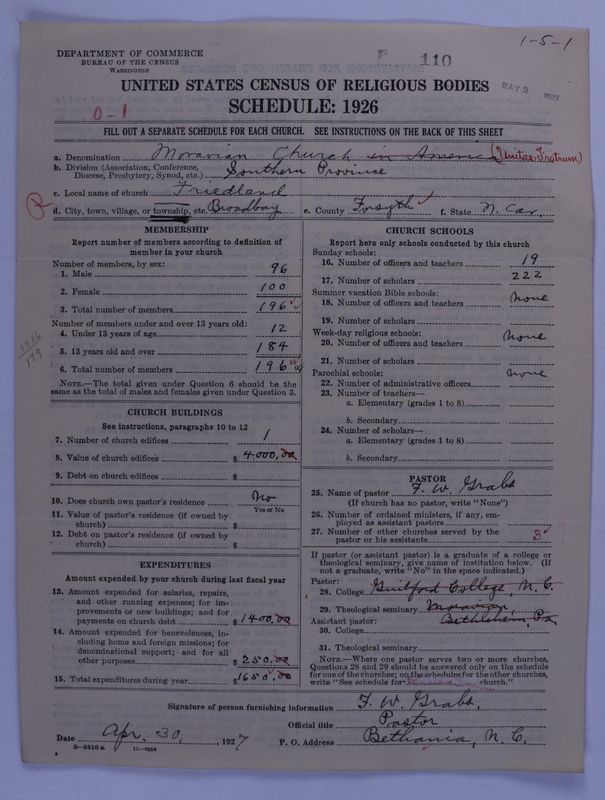 Scan of Moravian Church in America: 110