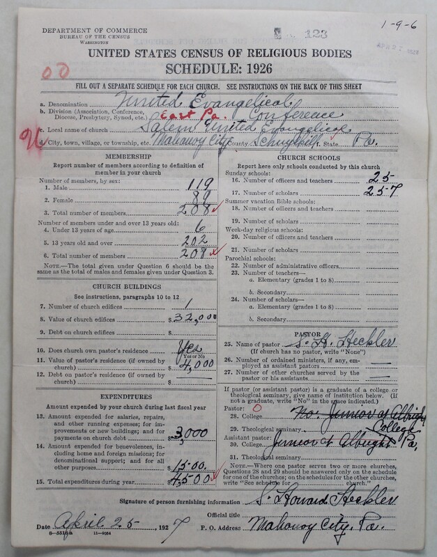 Scan of Evangelical Congregational Church: 123
