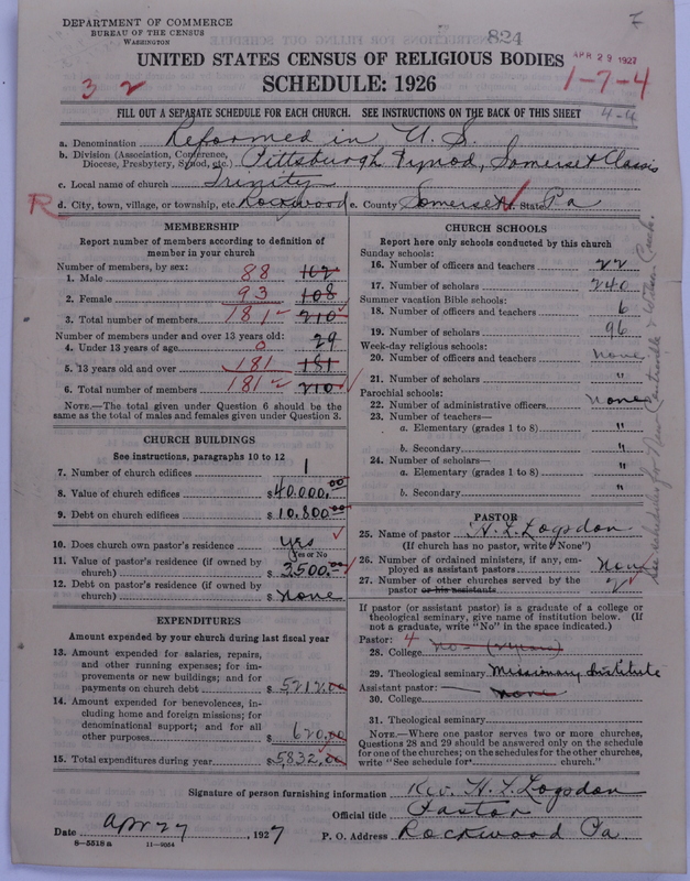Scan of Reformed Church in the United States: 824