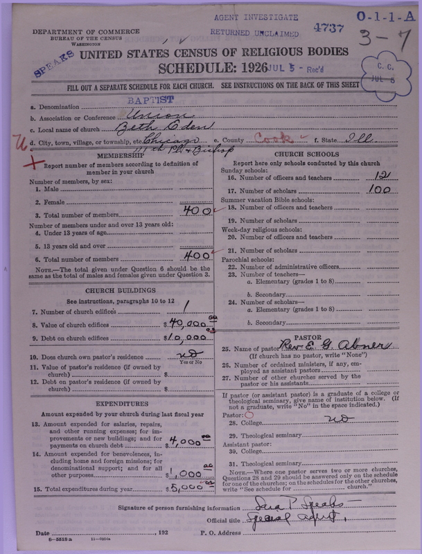 Scan of Negro Baptists: 4737