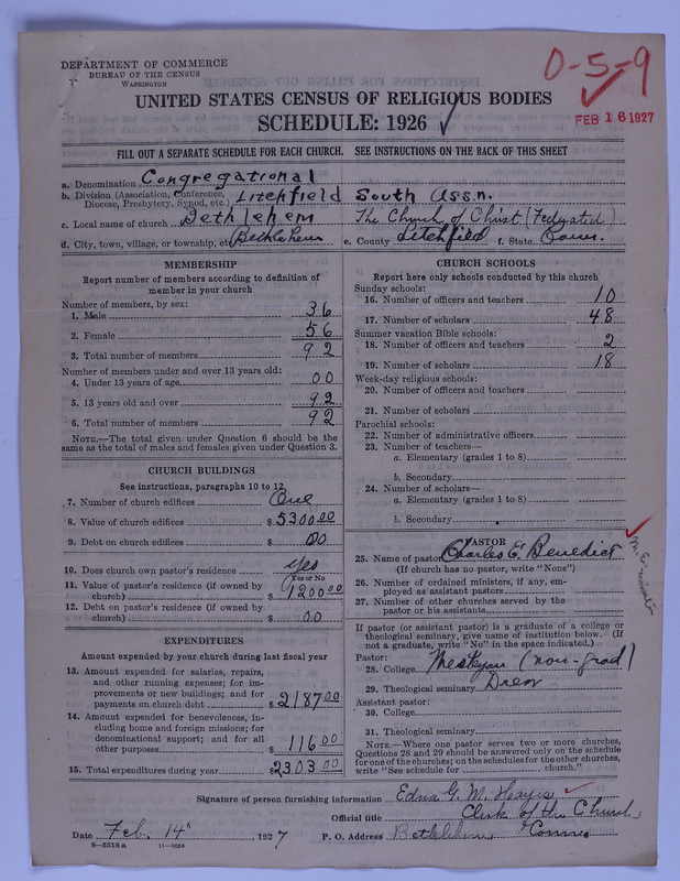 Scan of Federated Churches: