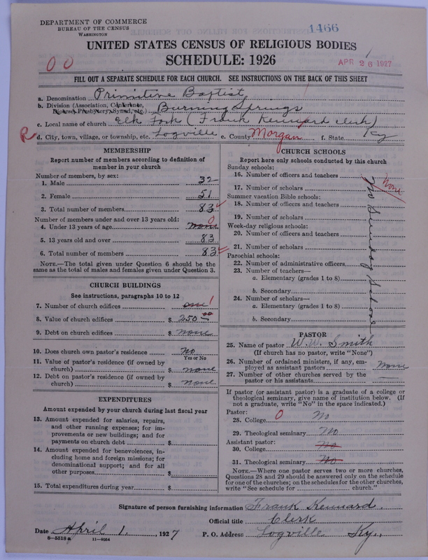 Scan of Primitive Baptists: 1466