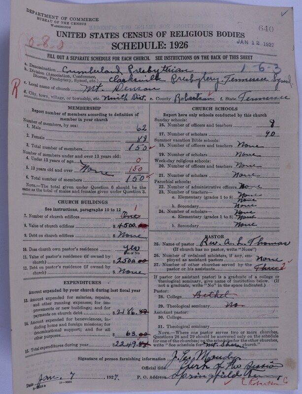 Scan of Cumberland Presbyterian Church: 640