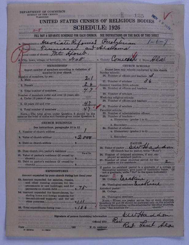 Scan of Associate Reformed Presbyterian Church: 125