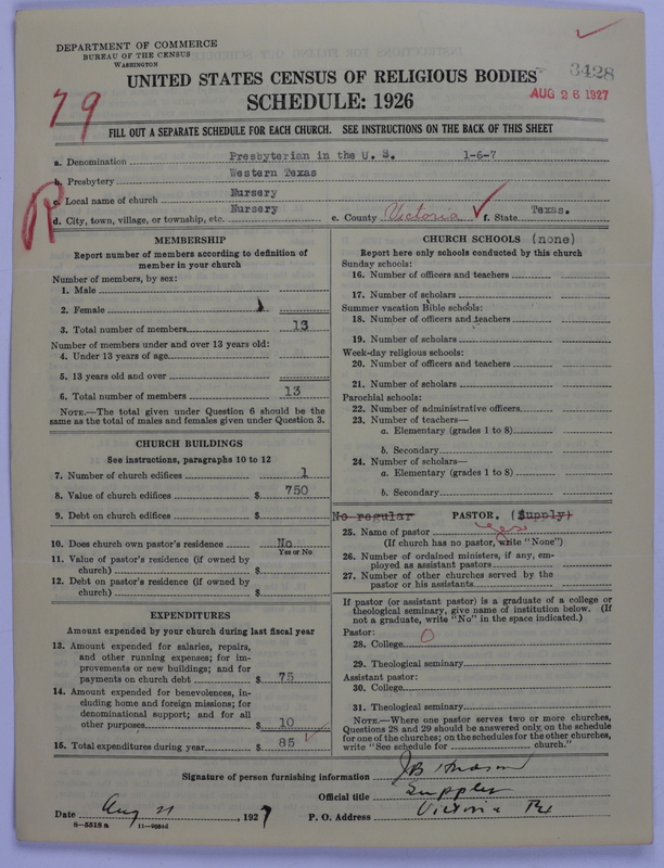 Scan of Presbyterian Church in the United States: 3428