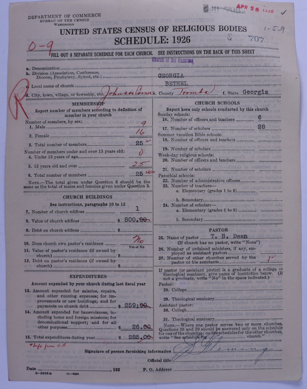 Scan of Church of the Nazarene: 707