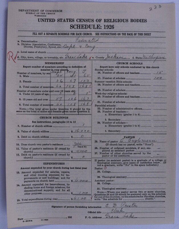 Scan of Federated Churches: 223