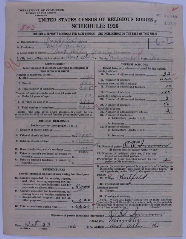 Scan of Presbyterian Church in the United States of America: 4317