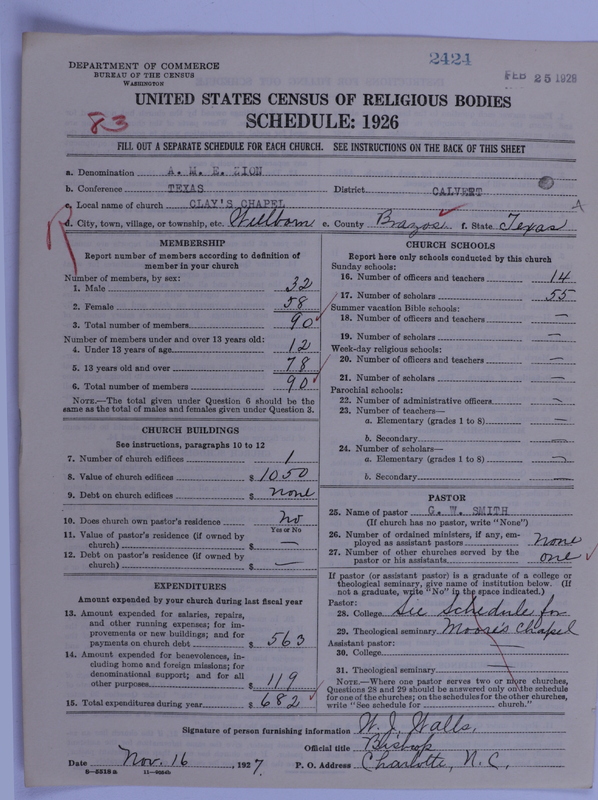 Scan of African Methodist Episcopal Zion Church: 2424