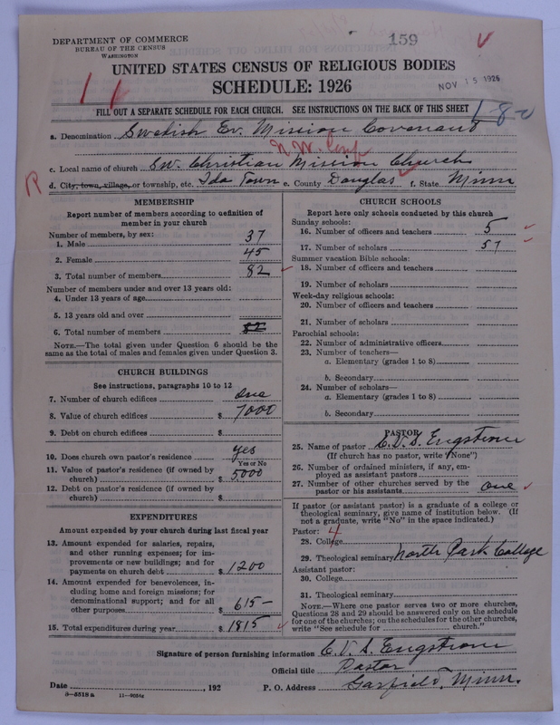 Scan of Swedish Evangelical Mission Covenant of America: 159