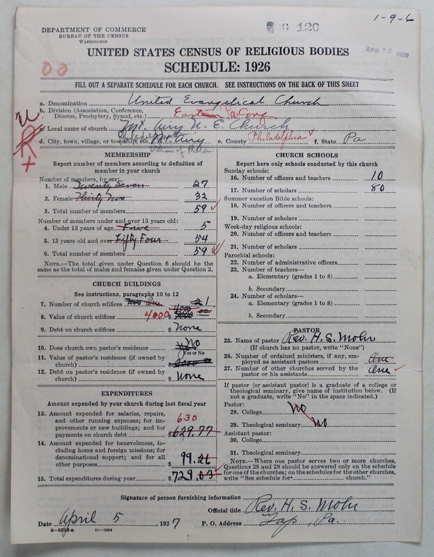 Scan of Evangelical Congregational Church: 120