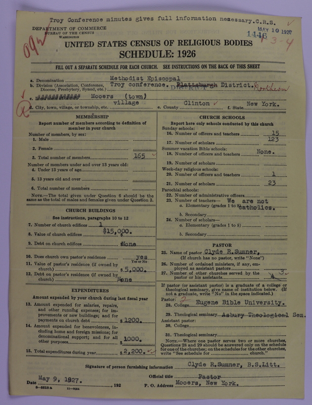 Scan of Methodist Episcopal Church: 1446