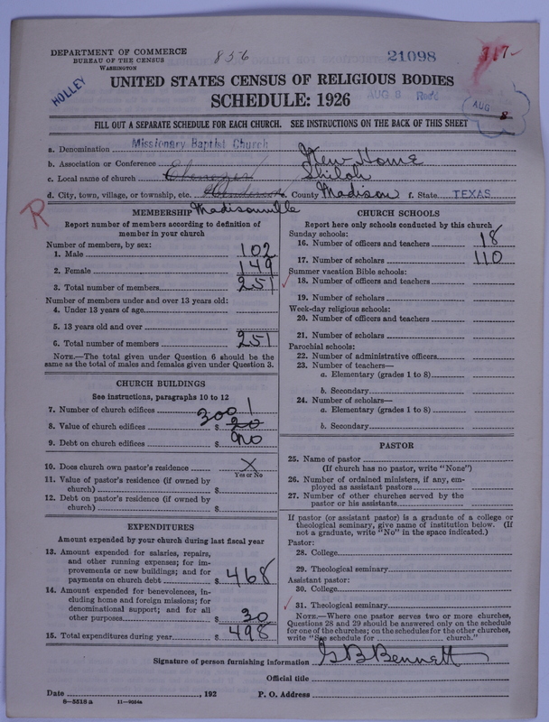 Scan of Negro Baptists: 21098
