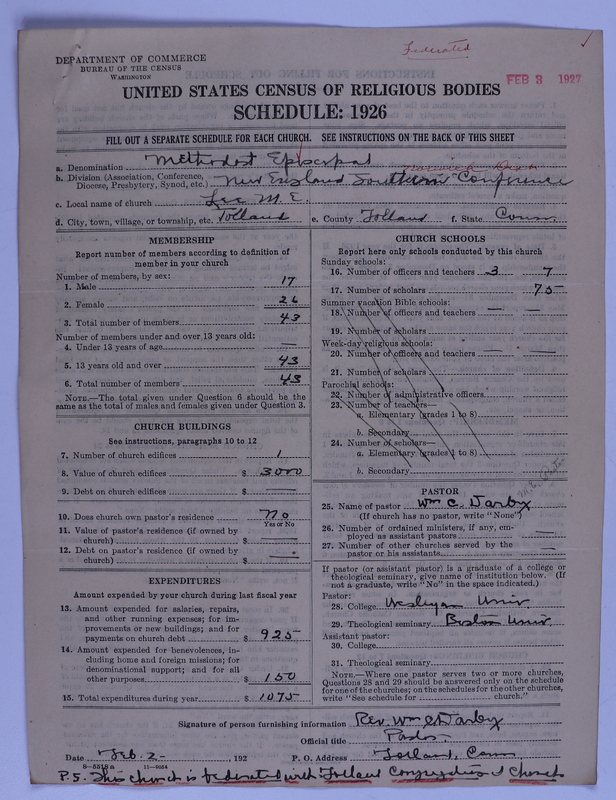 Scan of Federated Churches:
