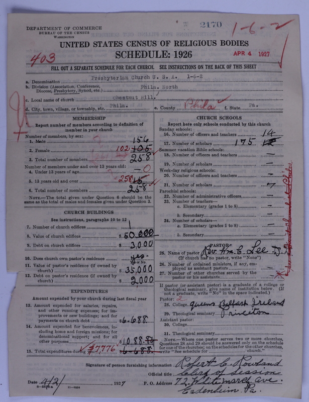 Scan of Presbyterian Church in the United States of America: 2170