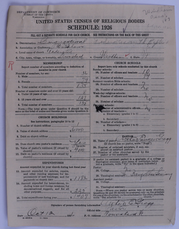 Scan of Federated Churches: 187