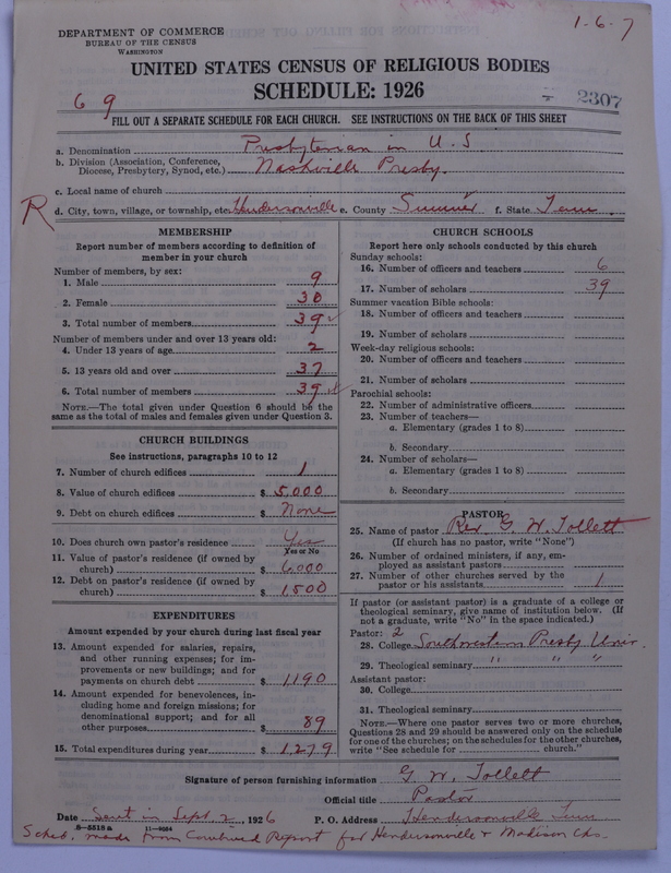 Scan of Presbyterian Church in the United States: 2307