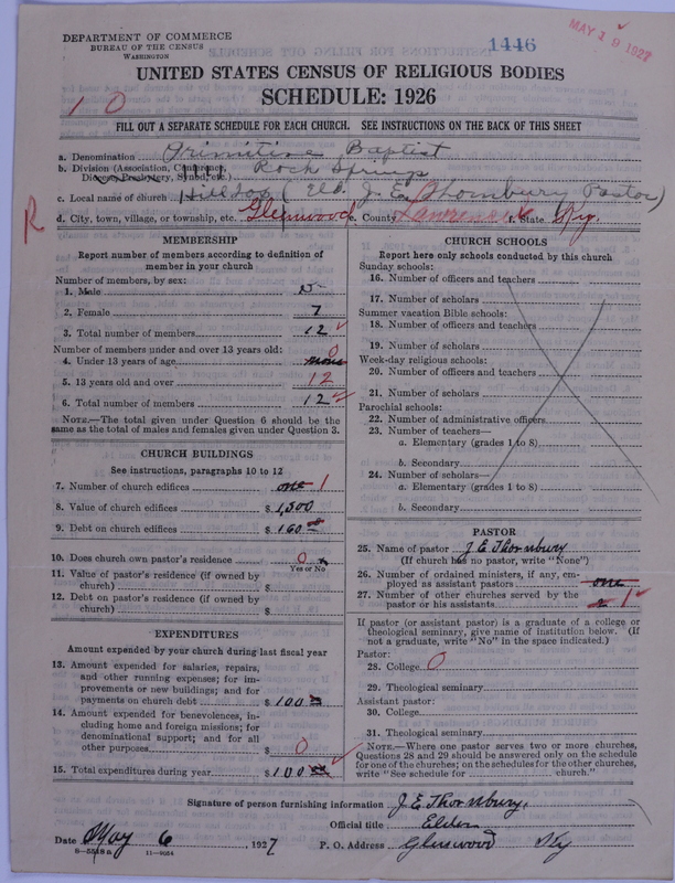Scan of Primitive Baptists: 1446