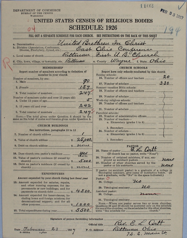 Scan of Church of the United Brethren in Christ: 1102