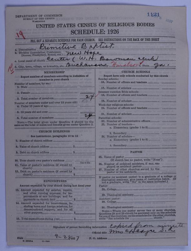 Scan of Primitive Baptists: 1121